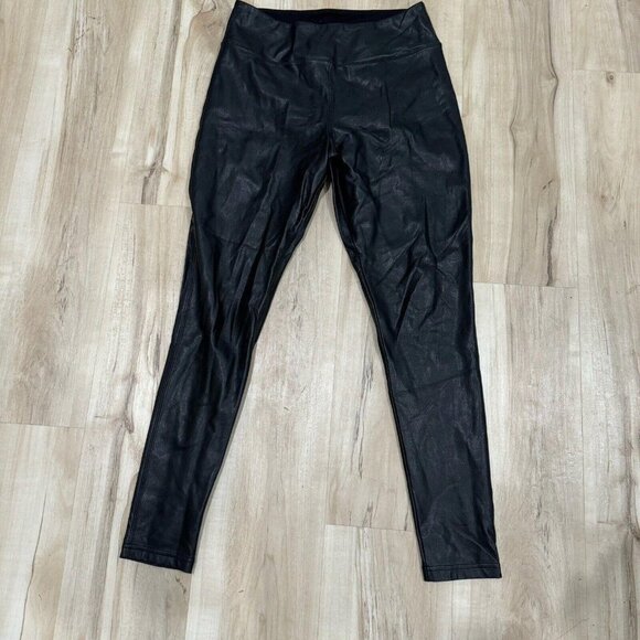 Nordstrom Faux Leather Black Sleek Women’s Leggings Pants Sz Small‎ - Picture 1 of 6